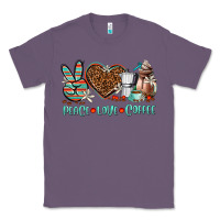 Lavender peace love coffee Classic Tee - AdoDesignShop