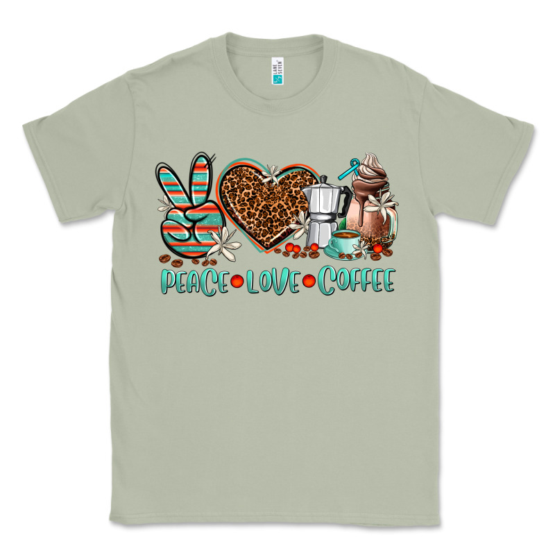 Peace Love Coffee Classic Tee by AdoDesignShop | Teevron