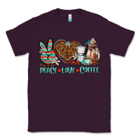 Plum peace love coffee Classic Tee - AdoDesignShop
