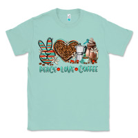 Seafoam peace love coffee Classic Tee - AdoDesignShop
