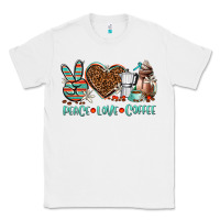 White peace love coffee Classic Tee - AdoDesignShop