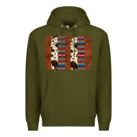 Army Green serape cowhide  brushstroke Premium Hoodie - AdoDesignShop