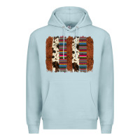 Blue Mist serape cowhide  brushstroke Premium Hoodie - AdoDesignShop