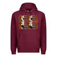 Burgundy serape cowhide  brushstroke Premium Hoodie - AdoDesignShop