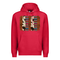 Cardinal serape cowhide  brushstroke Premium Hoodie - AdoDesignShop