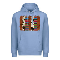 Colony Blue serape cowhide  brushstroke Premium Hoodie - AdoDesignShop