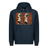 Navy serape cowhide  brushstroke Premium Hoodie - AdoDesignShop
