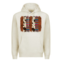 Oatmeal Heather serape cowhide  brushstroke Premium Hoodie - AdoDesignShop