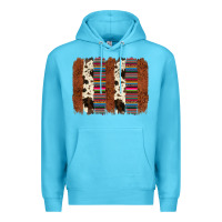 Ocean Blue serape cowhide  brushstroke Premium Hoodie - AdoDesignShop