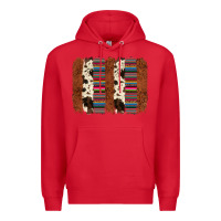 Red serape cowhide  brushstroke Premium Hoodie - AdoDesignShop