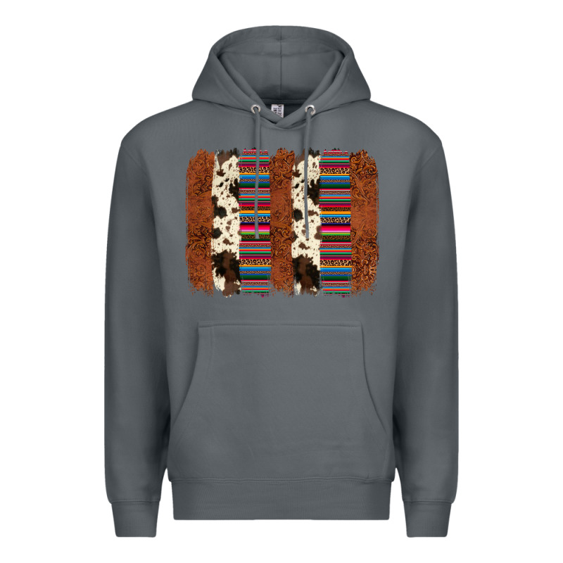 Serape Cowhide  Brushstroke Premium Hoodie by AdoDesignShop | Teevron