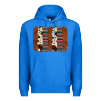True Royal serape cowhide  brushstroke Premium Hoodie - AdoDesignShop