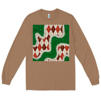 Toasted Coconut christmas diamond plaid and green glitter seamless pattern Long Sleeve Tee - BundleAndBundleShop