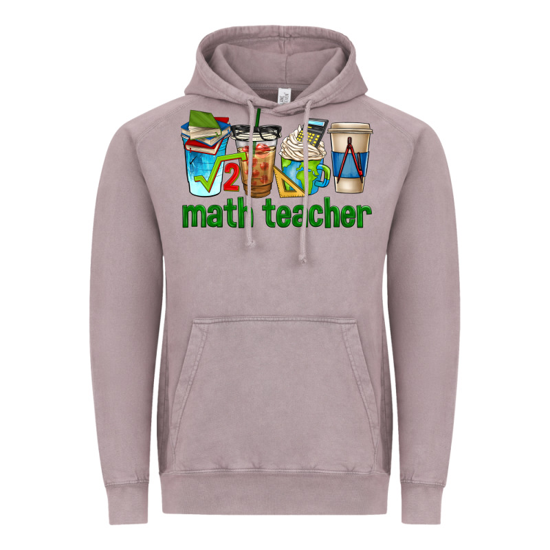Math Teacher Coffee Cups Vintage Hoodie by texasbilliewilder | Teevron