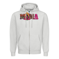 Dove Grey mama our lady of guadalupe Zipper Hoodie - Artiststas