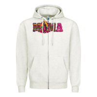 Oatmeal Heather mama our lady of guadalupe Zipper Hoodie - Artiststas