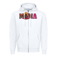 White mama our lady of guadalupe Zipper Hoodie - Artiststas