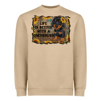 Mushroom life is better with a dachshund Heavyweight Sweatshirt - RanaPortraitStore