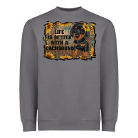 Storm life is better with a dachshund Heavyweight Sweatshirt - RanaPortraitStore