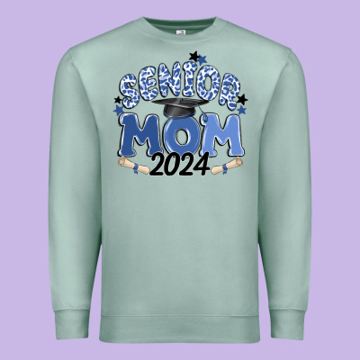 Senior Mom 2024 Premium Sweatshirt Designed By Maliassmallbusiness