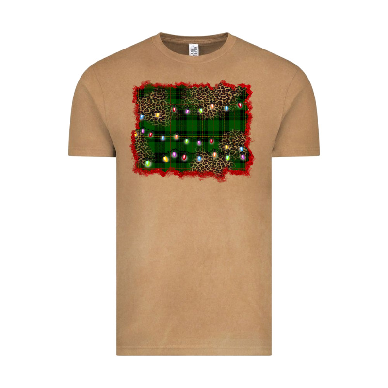 Christmas Green Plaid Background Vintage Tee by BarkalooDesign | Teevron
