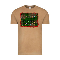 Vintage Camel christmas green plaid background Vintage Tee - BarkalooDesign