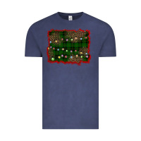Vintage Denim christmas green plaid background Vintage Tee - BarkalooDesign