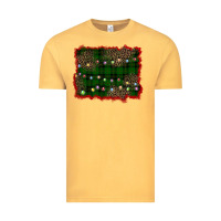 Vintage Mustard christmas green plaid background Vintage Tee - BarkalooDesign