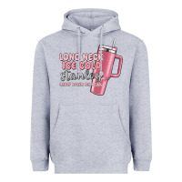 Heather Grey long neck ice cold stanley never broke my heart Heavyweight Hoodie - MaliasSmallBusiness
