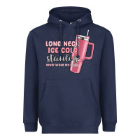 Navy long neck ice cold stanley never broke my heart Heavyweight Hoodie - MaliasSmallBusiness