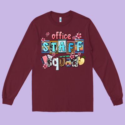 Staff Squad Long Sleeve Tee Designed By Adodesignshop