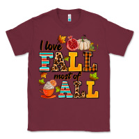 Burgundy i love fall most of all Classic Tee - AdoDesignShop