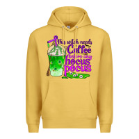 Antique Gold this witch needs coffee before any hocus pocus Premium Hoodie - BundleAndBundleShop