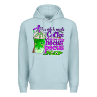 Blue Mist this witch needs coffee before any hocus pocus Premium Hoodie - BundleAndBundleShop
