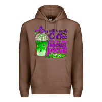 Chestnut this witch needs coffee before any hocus pocus Premium Hoodie - BundleAndBundleShop