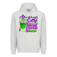 Dove Grey this witch needs coffee before any hocus pocus Premium Hoodie - BundleAndBundleShop