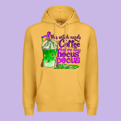 This Witch Needs Coffee Before Any Hocus Pocus Premium Hoodie Designed By Bundleandbundleshop