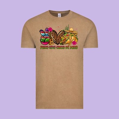 Peace Love Cinco De Mayo Vintage Tee Designed By Cts Tumbler Store