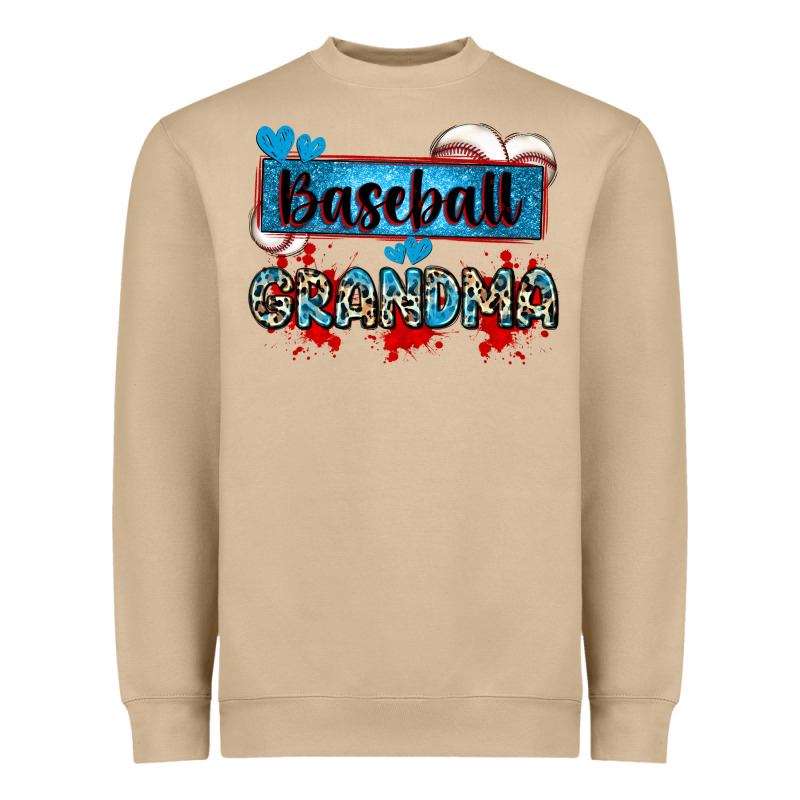 Baseball Grandma With Leopard Heavyweight Sweatshirt by Zillion Design Studio | Teevron