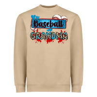 Mushroom baseball grandma with leopard Heavyweight Sweatshirt - Zillion Design Studio