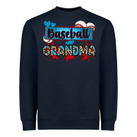 Navy baseball grandma with leopard Heavyweight Sweatshirt - Zillion Design Studio