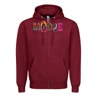 Burgundy madre our lady of guadalupe Zipper Hoodie - Artiststas