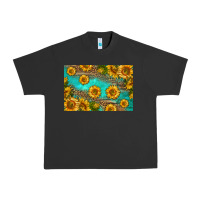 Pigment Black western sunflowers skinny metal can holder Urban Heavy Tee - HRA Design Shop