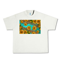 Pistachio western sunflowers skinny metal can holder Urban Heavy Tee - HRA Design Shop