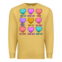 Antique Gold valentine's day candy hearts Premium Sweatshirt - MaliasSmallBusiness