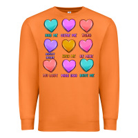 Carrot valentine's day candy hearts Premium Sweatshirt - MaliasSmallBusiness