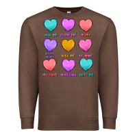 Chestnut valentine's day candy hearts Premium Sweatshirt - MaliasSmallBusiness