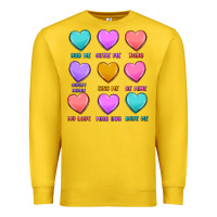 Lemon valentine's day candy hearts Premium Sweatshirt - MaliasSmallBusiness