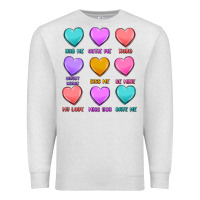 Oatmeal Heather valentine's day candy hearts Premium Sweatshirt - MaliasSmallBusiness
