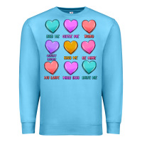 Ocean Blue valentine's day candy hearts Premium Sweatshirt - MaliasSmallBusiness